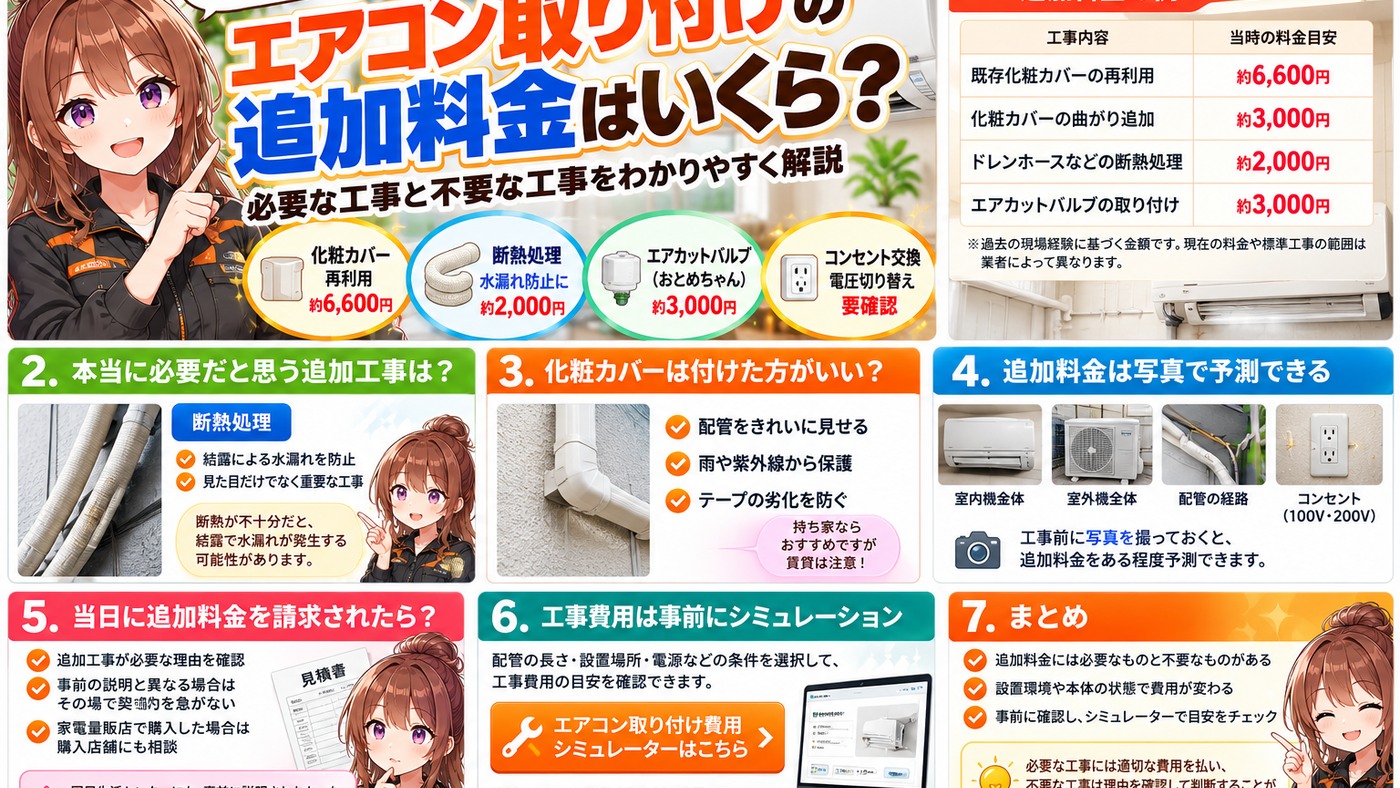 化粧カバー・断熱処理・写真確認など追加工事のチェックポイント